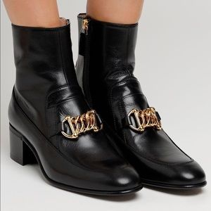 Gucci Horsebit Chain Leather Boots